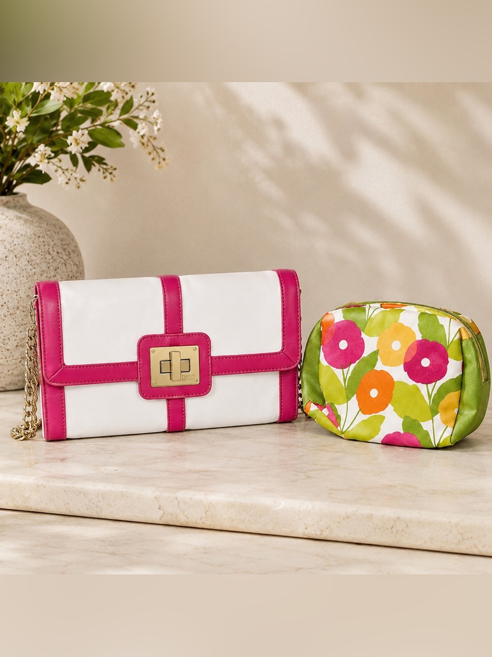 Merona & Clinique Mini Bag/Makeup Bag Bundle